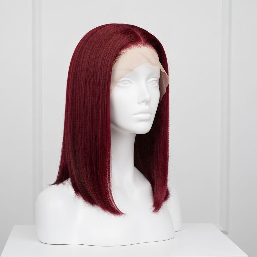 Burgundy Bob Wig